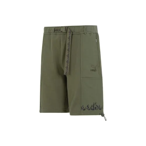 PUMA Humming 3,SS23 Chinese Culture Tribute Series Армейские зеленые мужские повседневные шорты