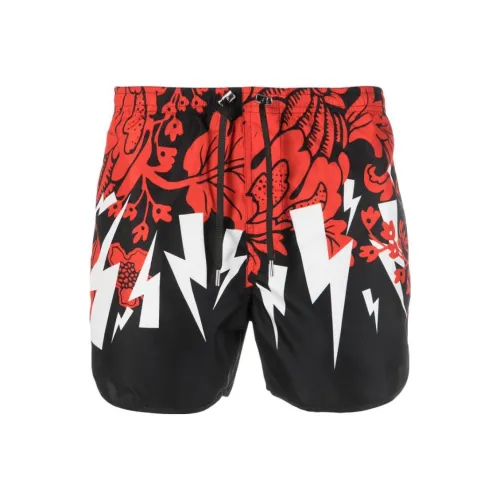 Neil Barrett Red Men's Swimwear Нил Баррет Красный Мужской Плавательный костюм