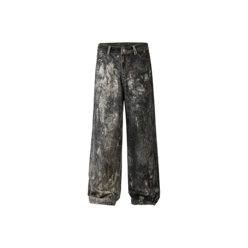 PANDA ADEVIL Джинсы Унисекс Серый Черный