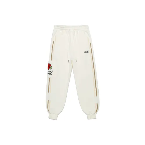 Guuka Повседневные брюки Унисекс Кремовый белый