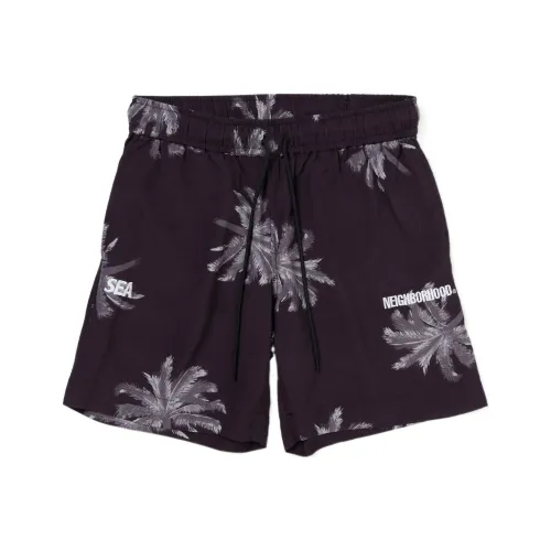 NEIGHBORHOOD x WIND AND SEA Черные Мужские Повседневные Шорты