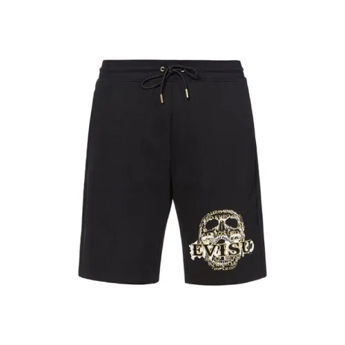 EVISU Черные Мужские Спортивные Шорты
