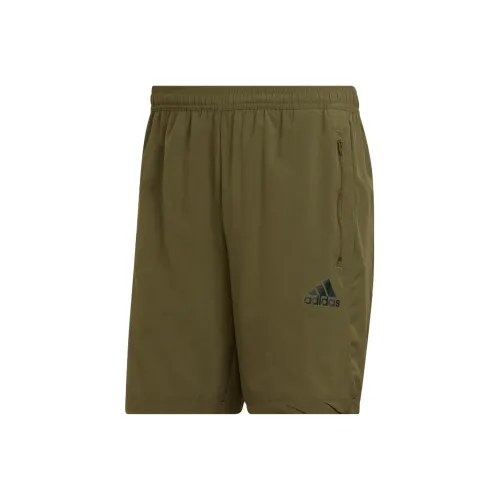 Adidas Темно-оливково-зеленые мужские повседневные шорты