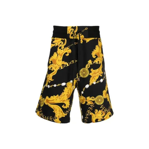 VERSACE JEANS Черные Мужские Повседневные Шорты