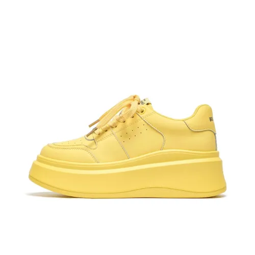 Beau Today Slip-Resistant Низкие Кроссовки для Скейтбординга Унисекс Желтые