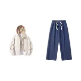 Набор (Абрикосовый топ + Озерно-голубой низ)