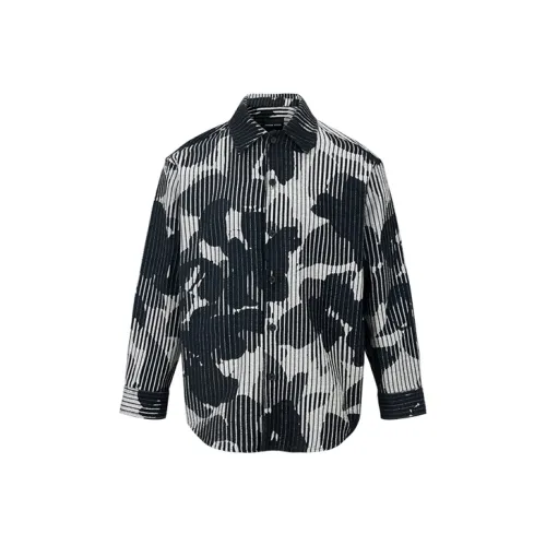 URBAN REVIVO Куртки и Пальто Мужские Темно-черный Серый Полосы