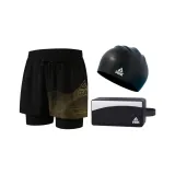 Черный Золото + Большой Рамка Очки для плавания + Сумка для плавания