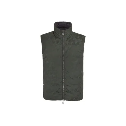 FENDI FW24 Хлопковый пуховик Мужской Зеленый