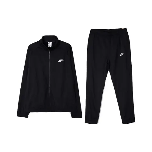 nike POLY KNIT Tracksuit Повседневная спортивная одежда Мужской Черный