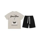 Комплект (Хаки топ + Черные штаны)