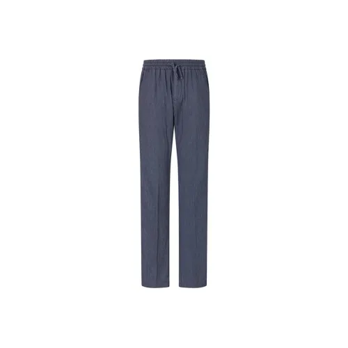 Corneliani Темно-синие мужские повседневные брюки
