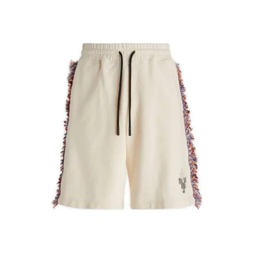 Marcelo Burlon Cream Men's Casual Shorts Marcelo Burlon Кремовые Мужские Повседневные Шорты
