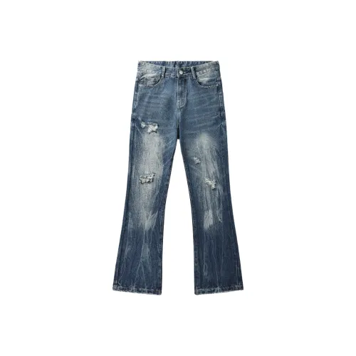 WIIPSOLID Синие Унисекс Джинсы