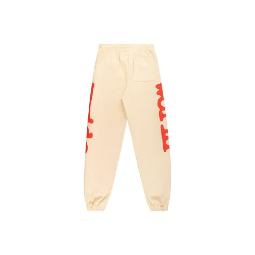 Sp5der SS25 Вязаные тренировочные штаны унисекс крем