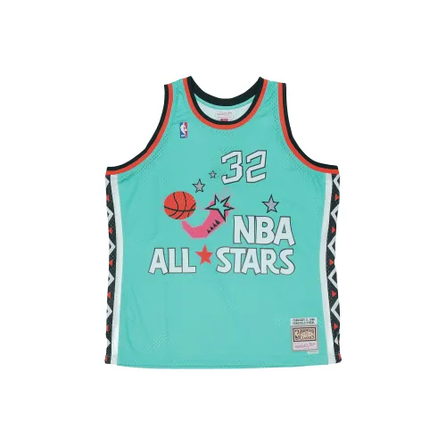 Mitchell Ness Синий Мужская баскетбольная футболка