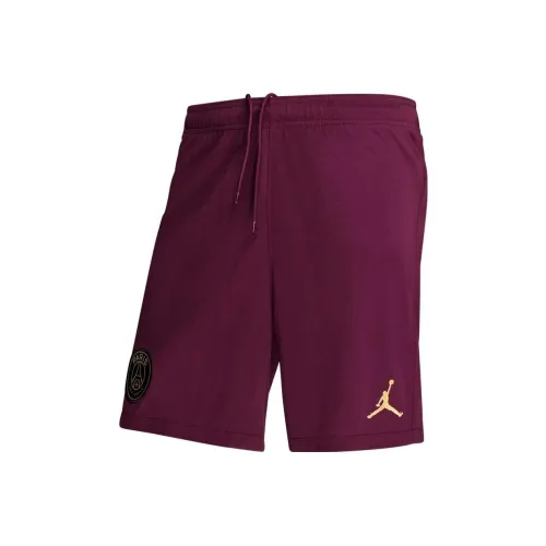Jordan Paris Saint Germain Повседневные шорты Мужские Бордовые