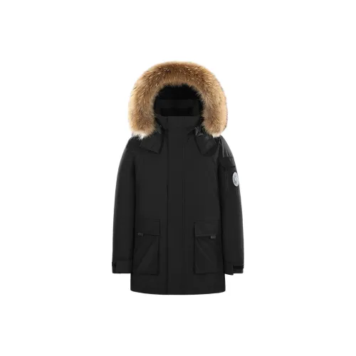 Topland Хлопковый пуховик унисекс черного цвета