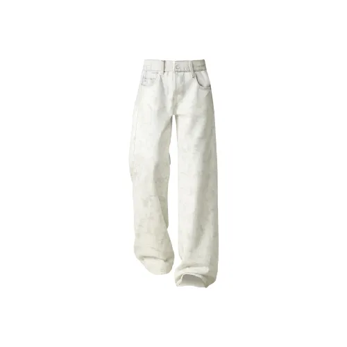 MARK WAFFLE Повседневные брюки Унисекс Белый