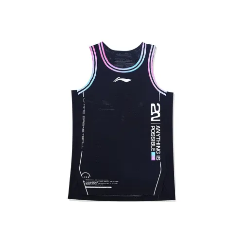 LINING Спорт Коллекция Баскетбол Баскетбольная Джерси Унисекс Черный