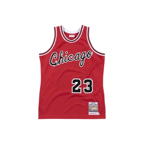 Mitchell Ness Красный Мужская баскетбольная футболка