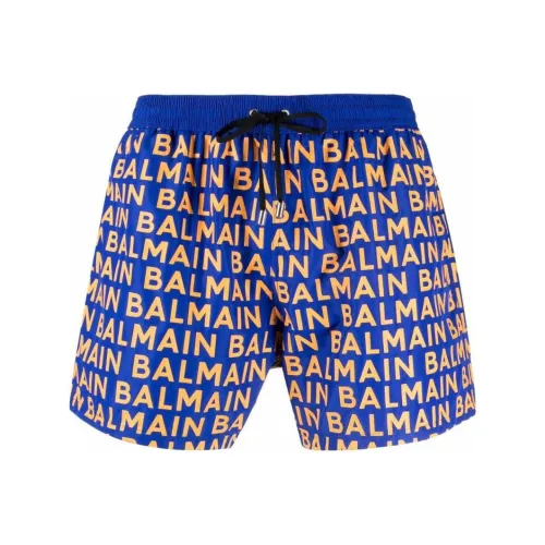 BALMAIN Men's Blue Casual Shorts BALMAIN Мужские Синие Повседневные Шорты