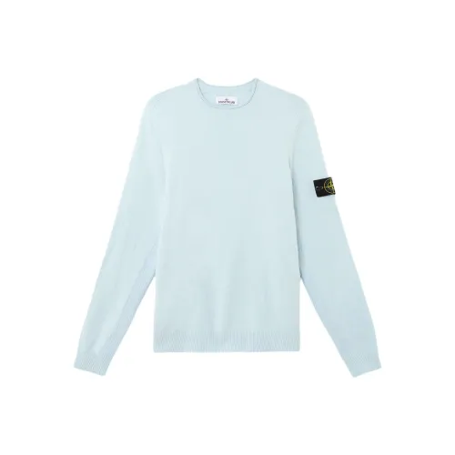 Stone Island Небесно-синий Мужской Трикотаж