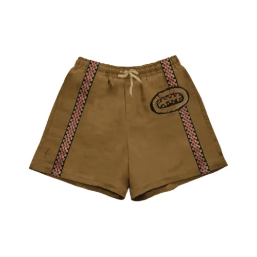 Travis Scott Повседневные шорты Унисекс Коричневый