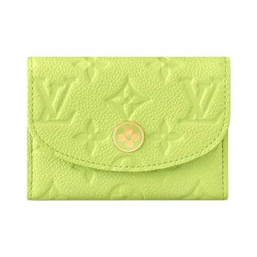 LOUIS VUITTON Rosalie Тисненая крупнозернистая кожа коровы кошелек для монет женский зеленый