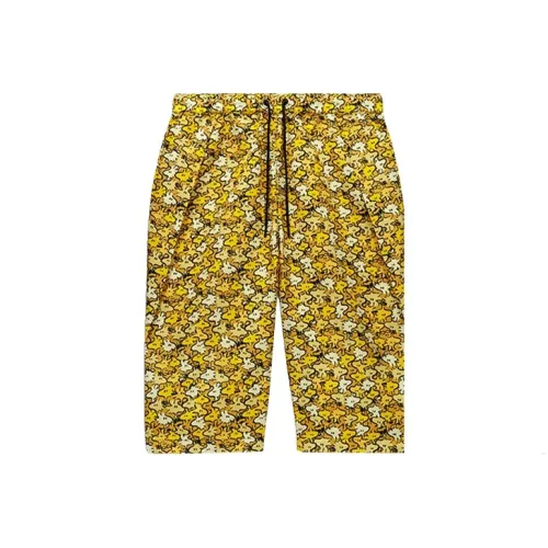 Converse X Peanuts Повседневные шорты Мужские Желтые