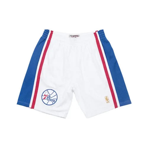 MITCHELL NESS Баскетбольные шорты Мужские Белые