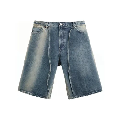 ZARA Blue Men's Denim Shorts ZARA Синие Мужские Джинсовые Шорты