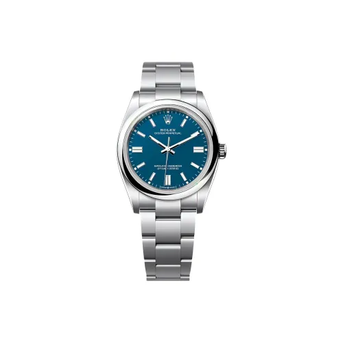 ROLEX Автоматический Механический Movement Женские Oyster Perpetual Часы 36 мм Синие