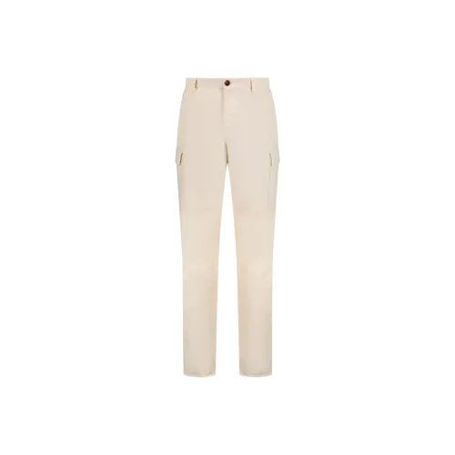 BRUNELLO CUCINELLI Белый Мужской Повседневный Брюки