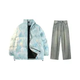 Комплект одежды (Топ яркий синий + Штаны желтого грязного цвета)