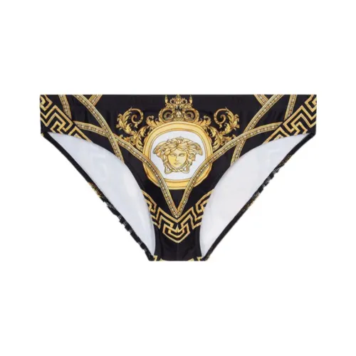 VERSACE Мужские черные плавательные шорты