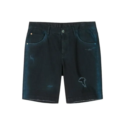 DAVID NAMAN Черные Мужские Повседневные Шорты