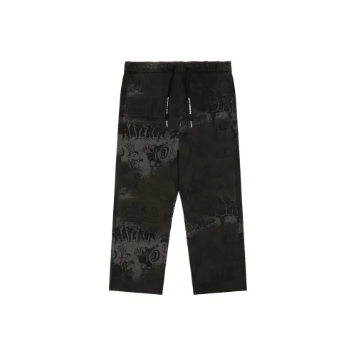 AAPE Черные BKX Мужские Повседневные Штаны