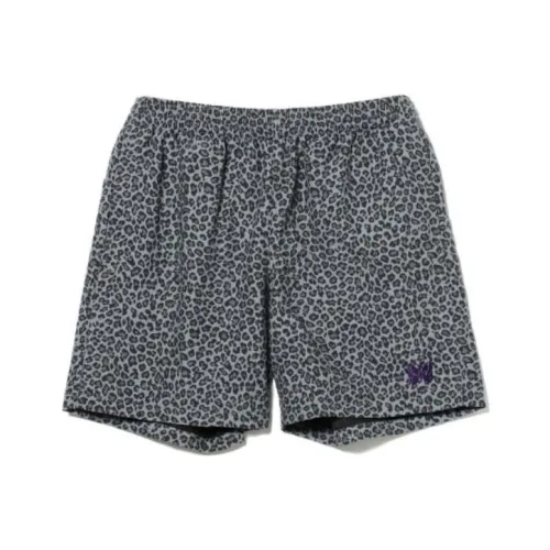 Needles Collaboration Леопардовый принт Мужские Повседневные шорты