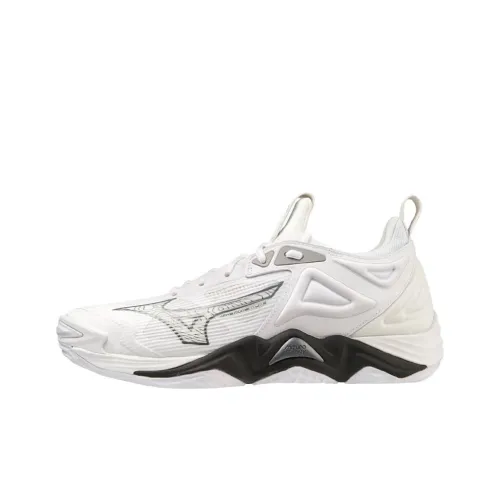 Mizuno Wave Momentum 3 противоскользящие устойчивые к истиранию низкие кроссовки для тренировок унисекс белые и черные