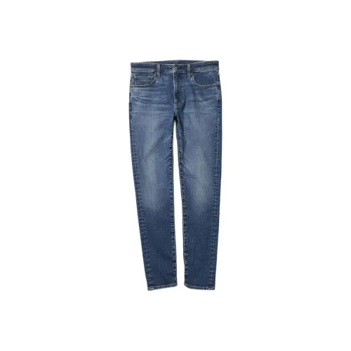 UNIQLO Denim Series Королевский Синий Мужские Джинсы