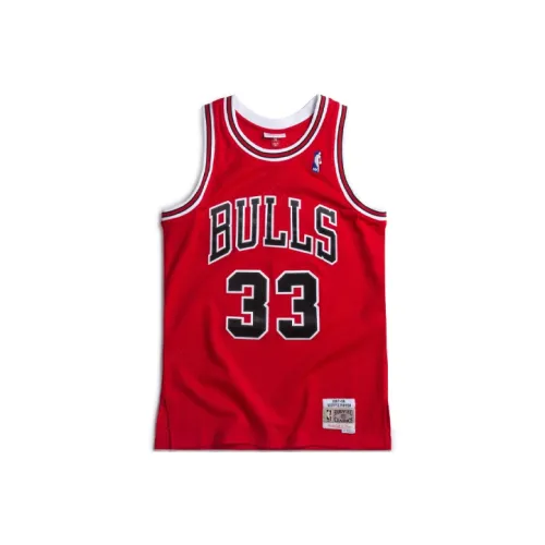 Mitchell Ness Красный Унисекс Баскетбольная Джерси