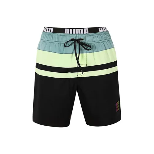 PUMA Пляжные шорты Мужские Черные Зеленые Многоцветные