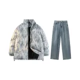 Комплект одежды (Темно-синий топ + средне-синие штаны)