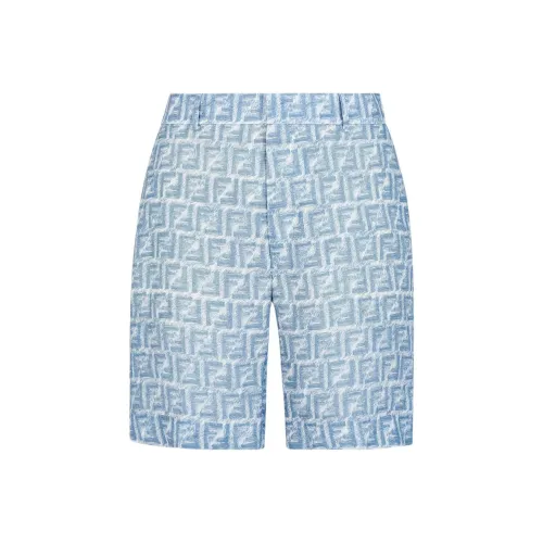 FENDI SS24 Повседневные шорты Мужские Синие
