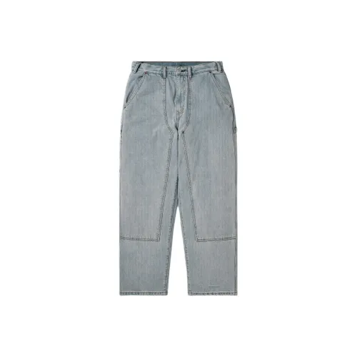 Thisisneverthat FW24 Denim CARPENTER Pants Jeans Unisex Worn Blue
