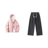 Набор (Розовый топ + Серый низ)