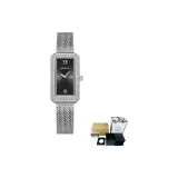 Сетчатая сумка серебристо-черного цвета