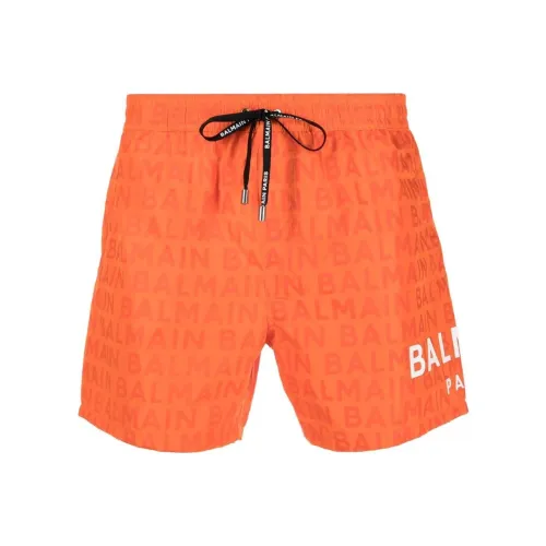 BALMAIN Orange Men's Casual Shorts BALMAIN Оранжевые Мужские Повседневные Шорты