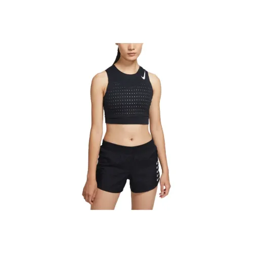 nike Черные Майки для бега для женщин